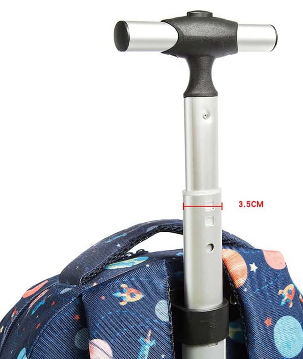 Cartoon Rolling Schoolbag Student 3-in-1 trolley-backpack - Image 4