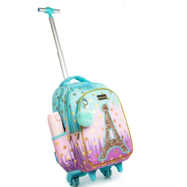 18-inch Trolley Schoolbag 3-PCS Set Sequin Eiffel Tower Series 5 18-inch Trolley Schoolbag 3-PCS Set Sequin Eiffel Tower Series - Image 4