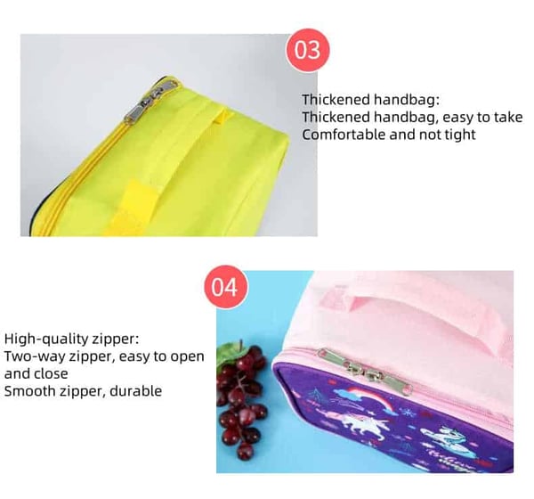 3-Piece Thermal Tableware Set Cartoon School Essentials - Image 3