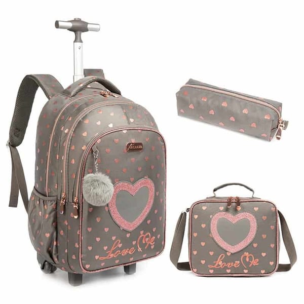 18-inch Trolley Schoolbag 3-PCS Set Sequin Eiffel Tower Series 10 18-inch Trolley Schoolbag 3-PCS Set Sequin Eiffel Tower Series - Image 9