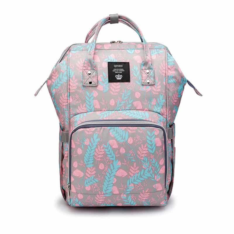  LEQUEEN Printed Oxford Backpack Large Capacity Diaper Bag