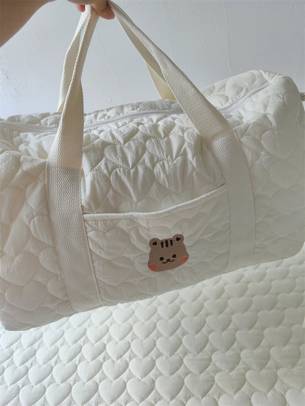 Cotton Quilted Diaper Tote Bag with Animal Print 7 Cotton Quilted Diaper Tote Bag with Animal Print - Image 6