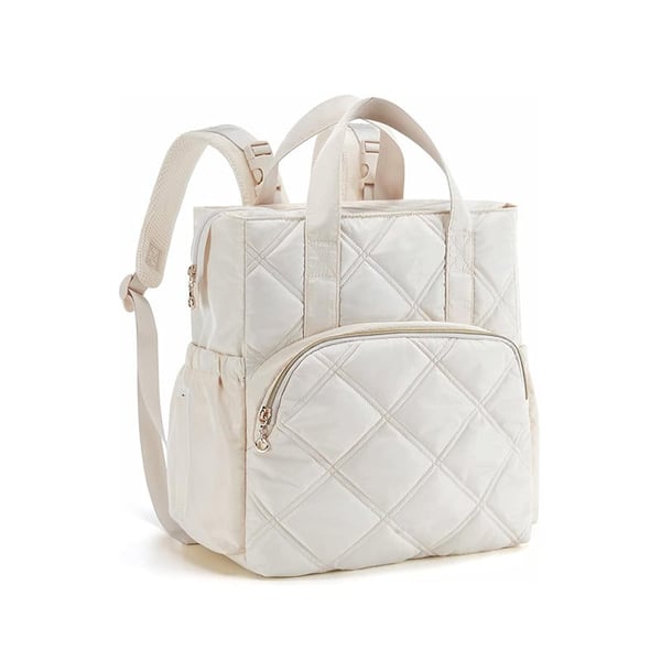 Lightweight Quilted Nappy Backpack Insulated Pockets-Changing Pad - Image 6