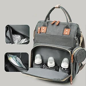 diaper bag with travel bassinet