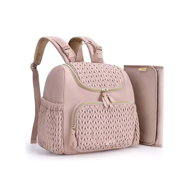 Quilted Diaper Backpack With Changing Station - Image 5