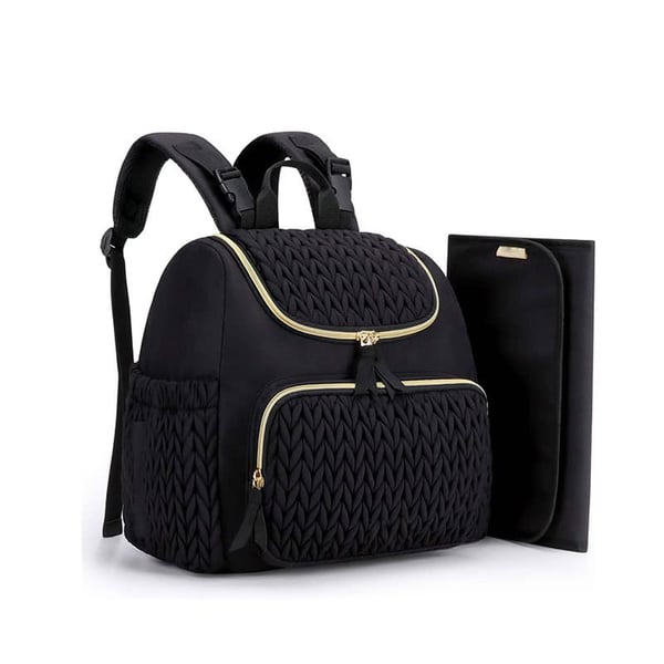 Quilted Diaper Backpack With Changing Station - Image 7