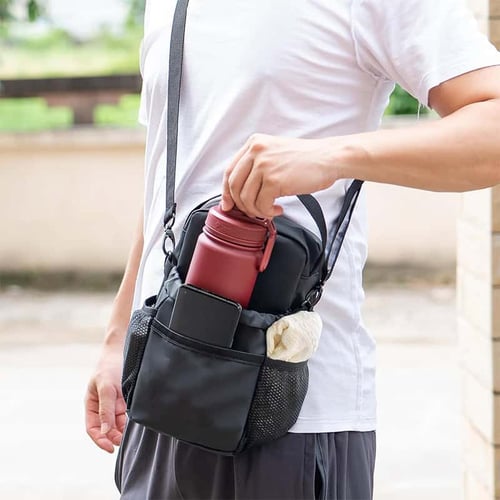 Magnetic Gym Bag with Water Bottle Holder for Sports & Fitness 9 Magnetic Closure Gym Crossbody Bag with Water Bottle Holder for Sports and Fitness