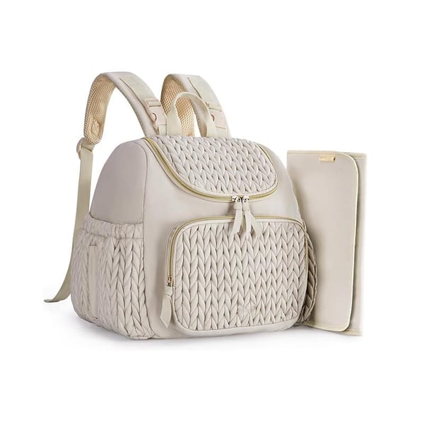 Quilted Diaper Backpack With Changing Station - Image 6