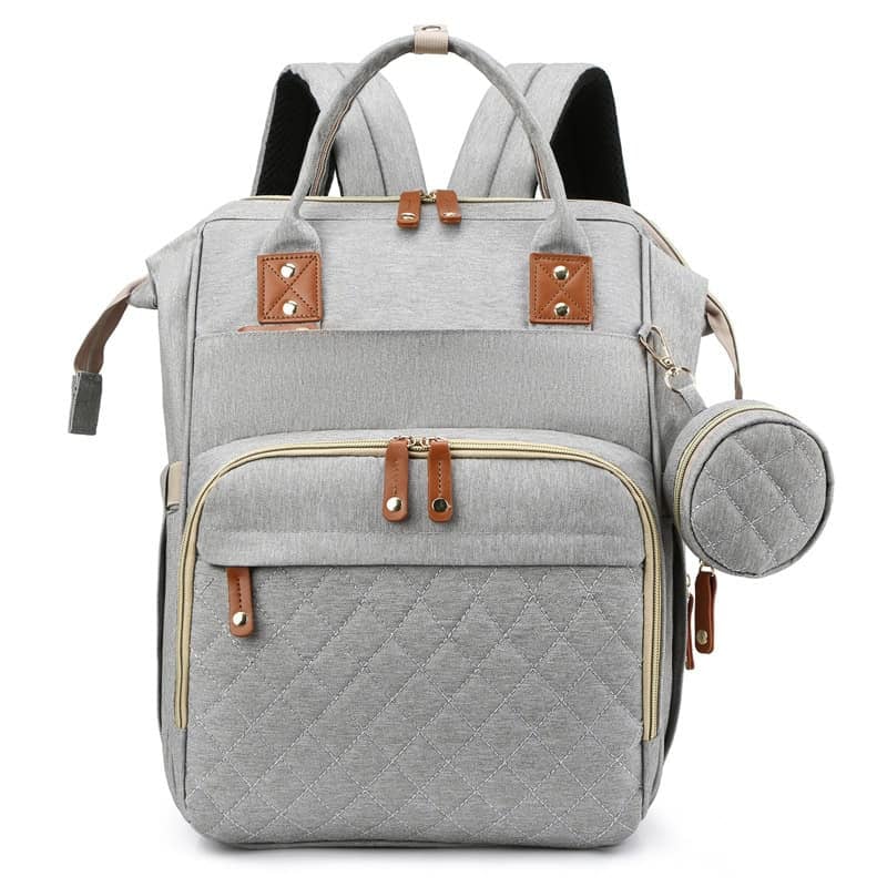 805869325176 grey diaper bag bed