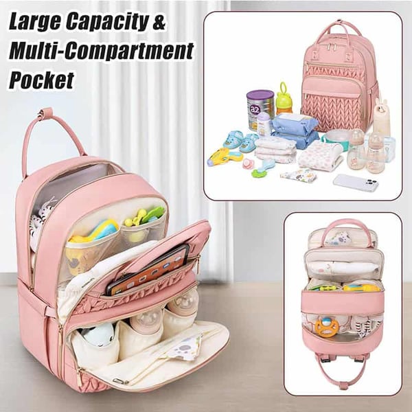 Waterproof Baby Diaper Backpack Large Capacity - Image 4