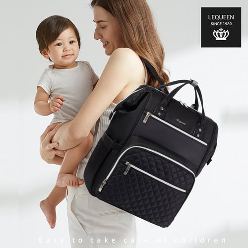 LEQUEEN Diaper Backpack Multi-Functional Design for Parents 12 LEQUEEN Diaper Backpack Multi-Functional Design for Parents