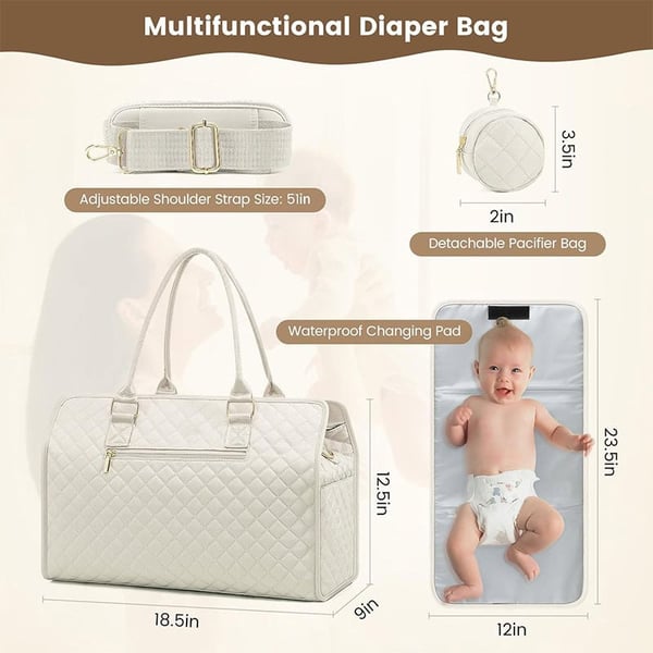 Diaper Bag Tote Bag With Large Capacity For Mommy 5 Diaper Bag Tote Bag With Large Capacity For Mommy - Image 4