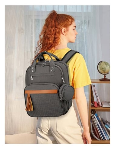 Tassel Zipper Mom Backpack portable Diaper Bags 13 Multifunctional Portable Travel Backpack