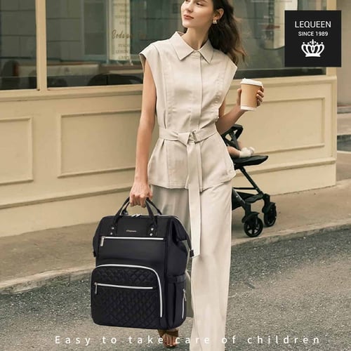 LEQUEEN Diaper Backpack Multi-Functional Design for Parents 14 LEQUEEN Diaper Bag Backpack – Multi-Functional Design for Parents