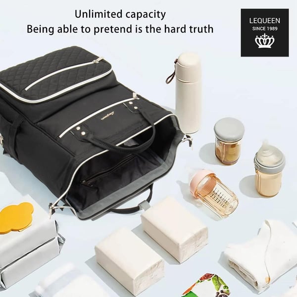 LEQUEEN Diaper Backpack Multi-Functional Design for Parents 7 LEQUEEN Diaper Backpack Multi-Functional Design for Parents - Image 6