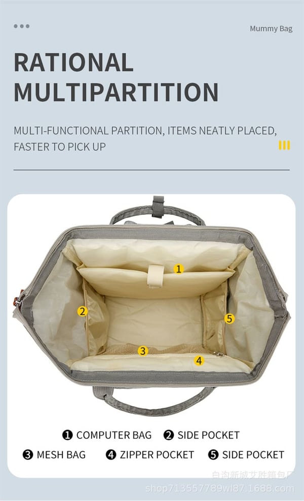 Large Capacity Travel Backpack for Newborn with USB 6 Large Capacity Travel Backpack for Newborn with USB - Image 5