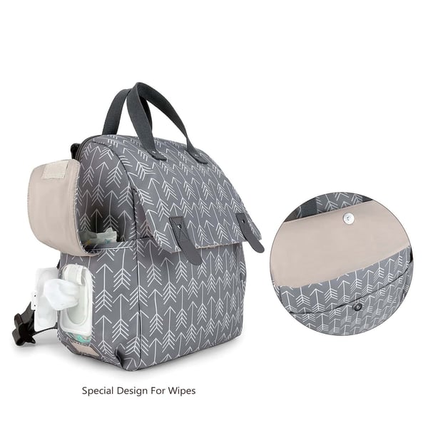 Arrow Print Maternal Bag with Foldable Changing Pad 4 Middle East mom bag market trends