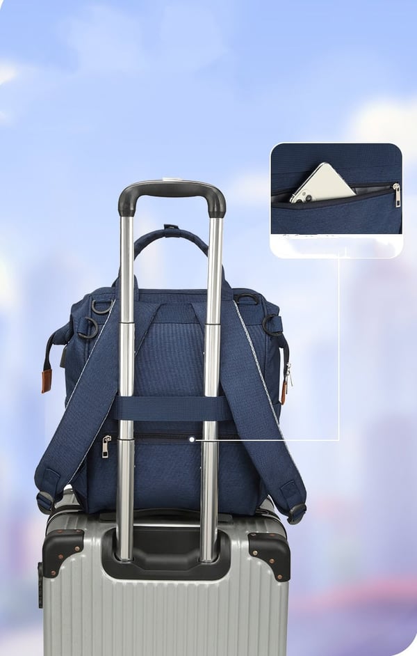 Waterproof Oxford Diaper Bag with Portable Baby Seat - Image 3