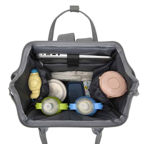 Diaper Bag with Side Zipper and Secure Phone Pocke