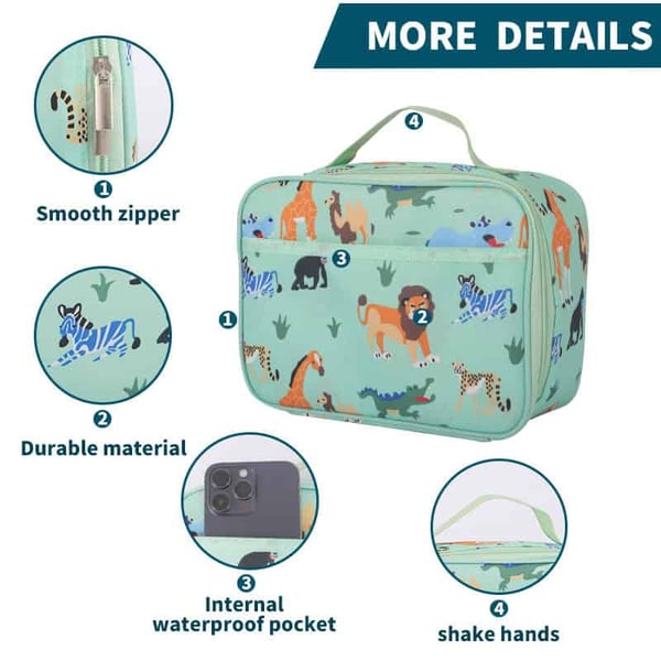 Cartoonish Oxford Cooler Bag With Internal Waterproof Pocket - Image 4