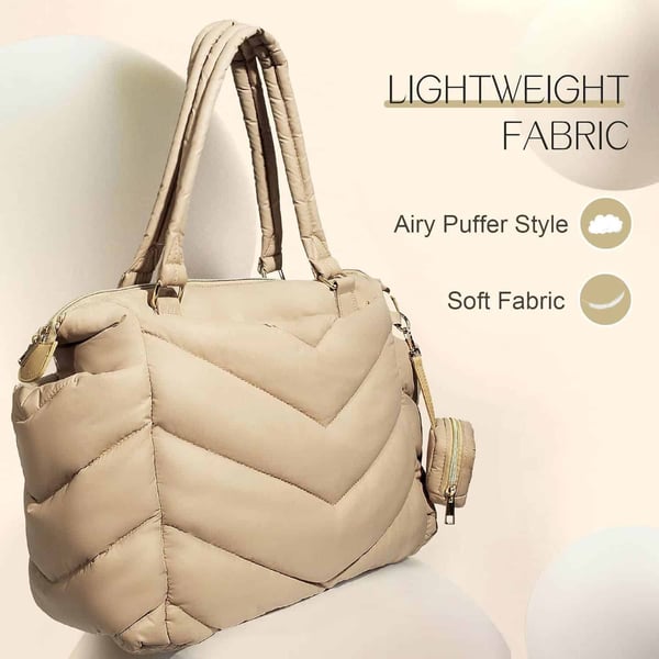 Puffer Tote Diaper Bag Attaching To Luggage Design - Image 4