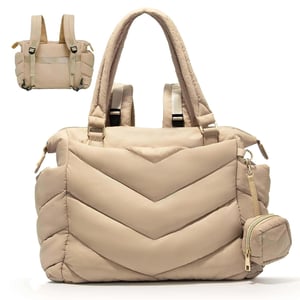 Puffer Tote Diaper Bag Attaching To Luggage Design