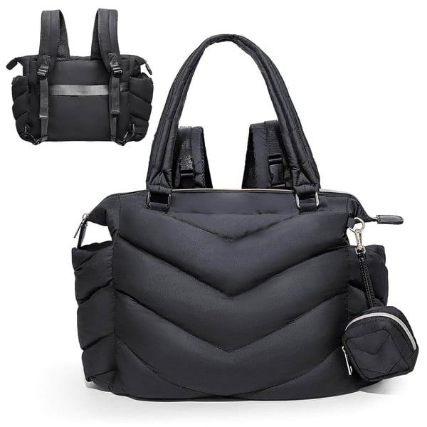 Puffer Tote Diaper Bag Attaching To Luggage Design - Image 6