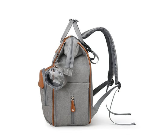 Diaper Backpack with Small Pacifier Bag & Reflective Strip 17 Diaper Bag with Stroller Hook, USB & Reflective Strip