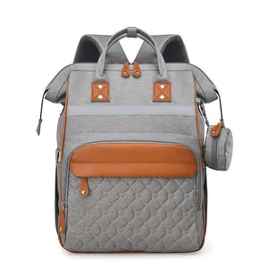 Diaper Backpack with Small Pacifier Bag & Reflective Strip