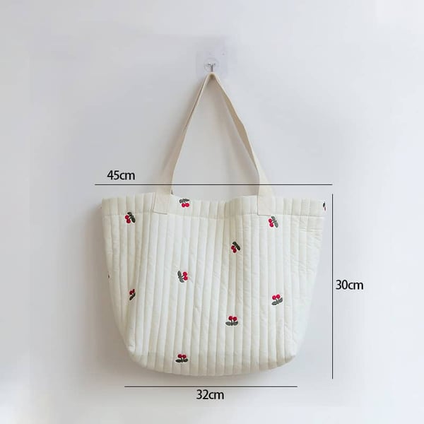Quilted Embroidery Nappy Bag Fashionable and large capacity 9 Quilted Embroidery Nappy Bag Fashionable and large capacity - Image 8