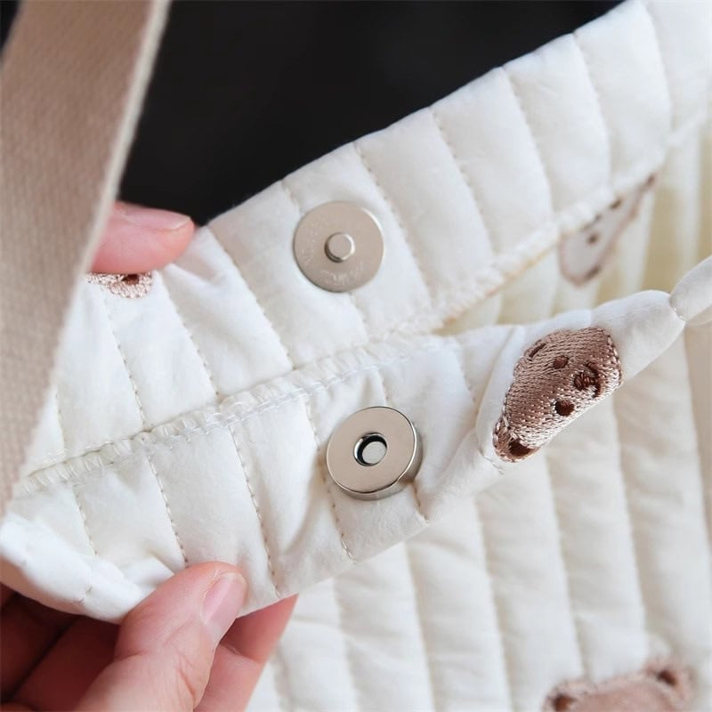 Quilted Embroidery Nappy Bag Fashionable and large capacity 14 761203658136 10 2