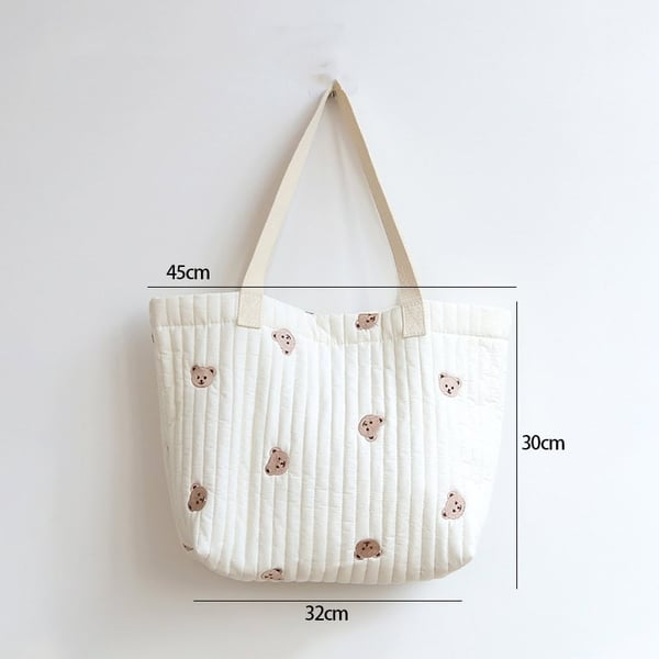 Quilted Embroidery Nappy Bag Fashionable and large capacity 8 Quilted Embroidery Nappy Bag Fashionable and large capacity - Image 7