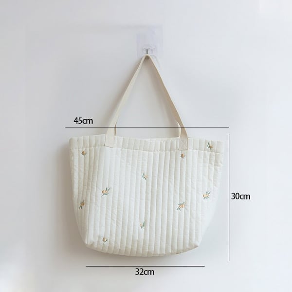 Quilted Embroidery Nappy Bag Fashionable and large capacity 11 Quilted Embroidery Nappy Bag Fashionable and large capacity - Image 10
