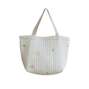 Quilted Embroidery Nappy Bag Fashionable and large capacity