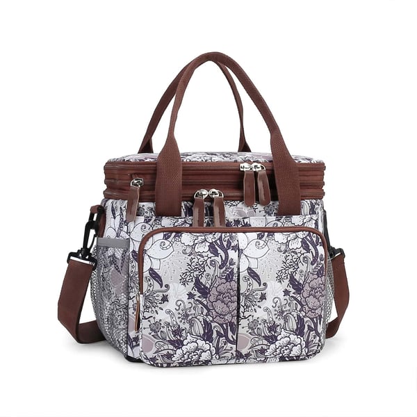 Double-Layer Lunch Bag New Print Multifunctional Cooler Bag - Image 11