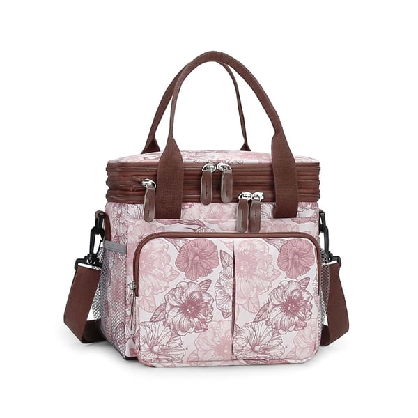 Double-Layer Lunch Bag New Print Multifunctional Cooler Bag - Image 8