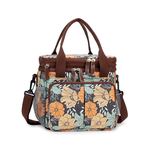 Double-Layer Lunch Bag New Print Multifunctional Cooler Bag - Image 7