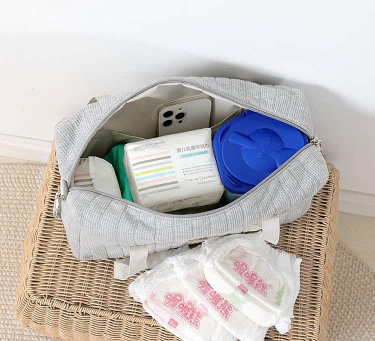 Cotton Stroller Bag with Embroidery