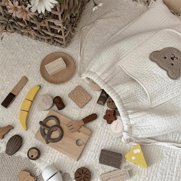 Elasticated Cotton Nappy Bag Bear Storage Stroller Bag 4 Elasticated Cotton Nappy Bag Bear Storage Stroller Bag - Image 3