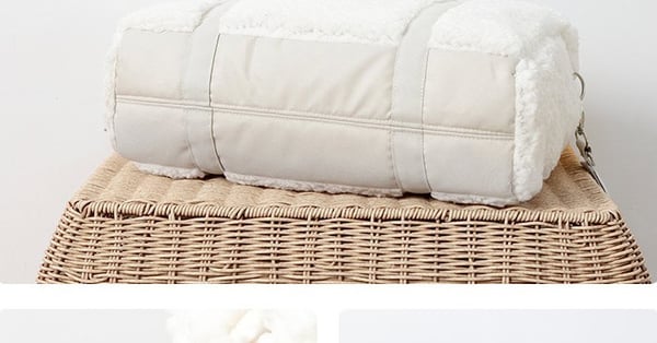 Lamb Fleece Teddy Bear Diaper Bag With Stroller Hooks - Image 4