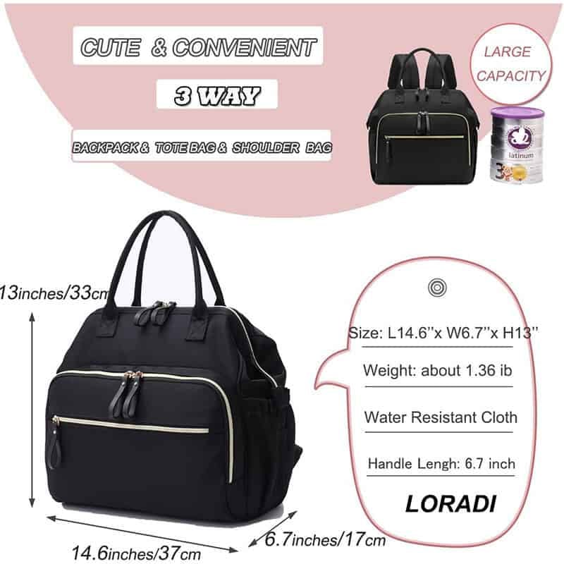 skip hop design black diaper bag backpack 11 主图 02 2