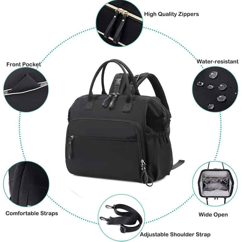 skip hop design black diaper bag backpack 10 主图 03 1