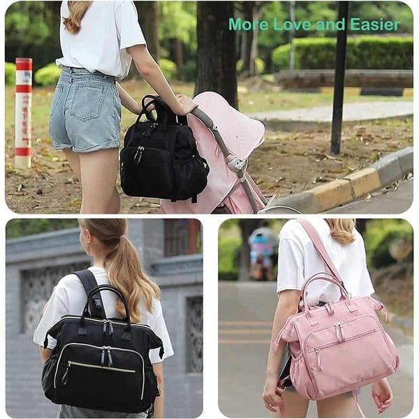 skip hop design black diaper bag backpack 4 skip hop design black diaper bag backpack - Image 3