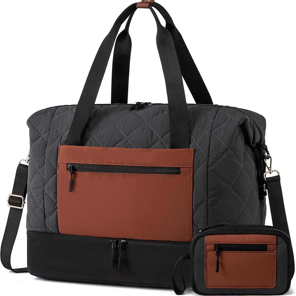 Redefine Mom's On-The-Go: The Ultimate Wholesale Double Layer Diaper Bag (2025 Innovations) 8 brown black 7