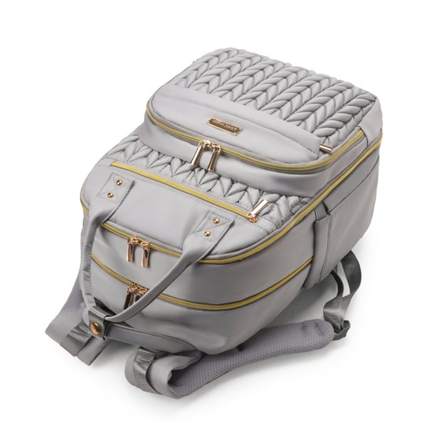 waterproof quilted nappy bag backpack with portable changing pad - Image 3