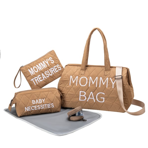 Wholesale Light colored Diaper Bag 5PCS Embroidered Baby Bag - Image 4
