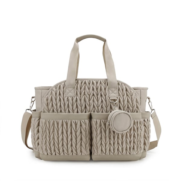 2025 New Quilted Diaper Bag Waterproof Diaper Bag Tote Purse - Image 4