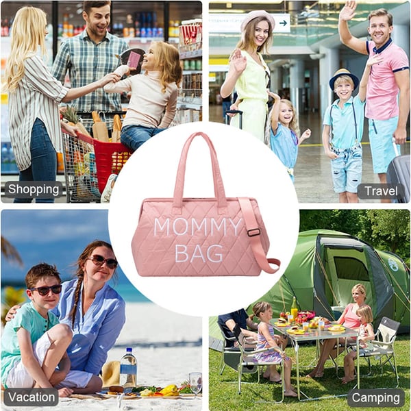 Wholesale Light colored Diaper Bag 5PCS Embroidered Baby Bag - Image 9