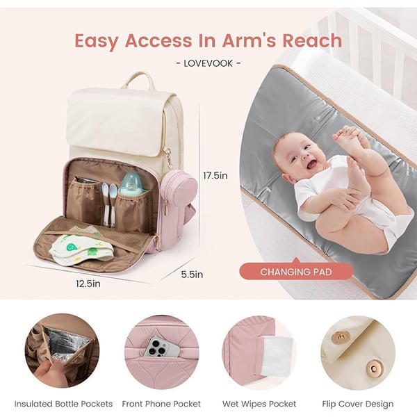 Custom Patchwork Backpack for Moms Model from LOVEVOOK - Image 9