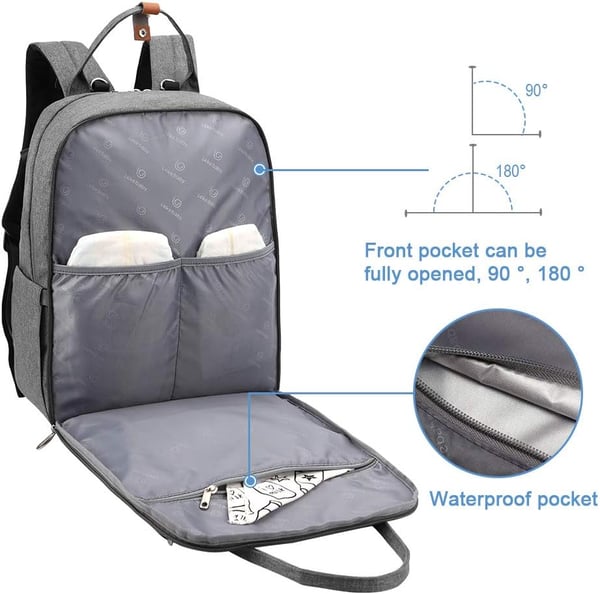 Custom Oxford Diaper Bag Lekebaby Nappy Changing Backpack - Image 6